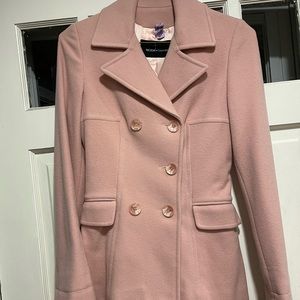 Womens Pink Pea Coat
